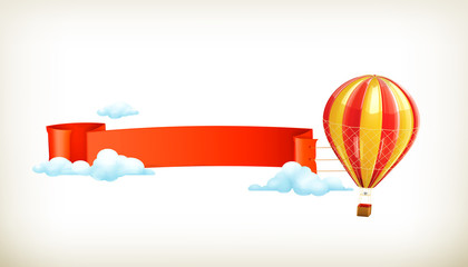 Obraz premium Air balloon, banner