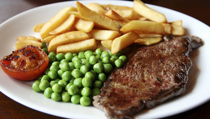 close-up of juicy beef steak