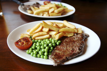 close-up of juicy beef steak