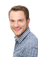 Obraz premium Junger Mann mit Karohemd