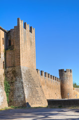 Fortified walls. Tuscania. Lazio. Italy.