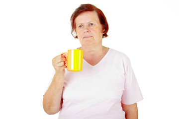 Frau trinkt Kaffee