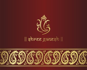 Ganesha, Diwali greetings card, royal Rajasthan, India