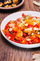 Vegetables stew with tomatoes sauce