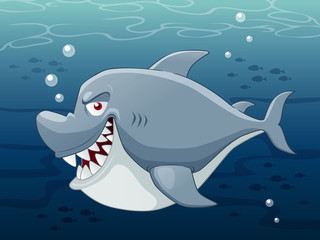Illustration of Cartoon Shark
