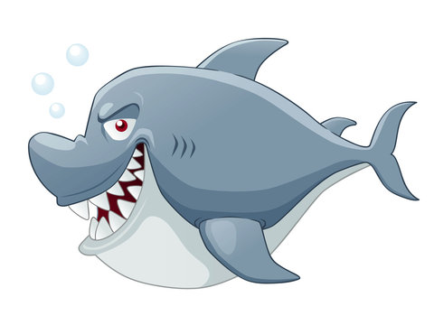 Illustration of Cartoon Shark