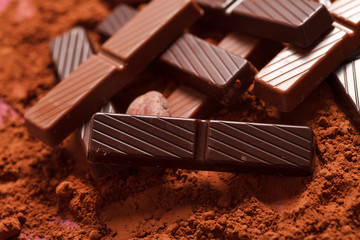 chocolate with cocoa beans