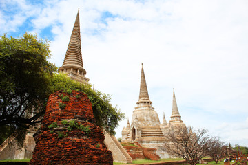 Fototapeta premium Ancient Buddhist temple in Ayutthaya, Thailand.