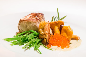 Meat and Vegetable close up