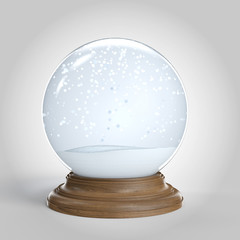 empty snowglobe isolated with copy space - 45412842