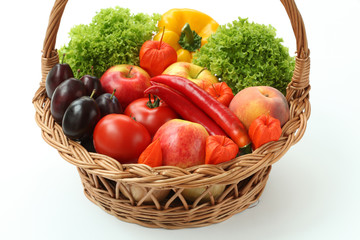 Basket with vitamins
