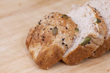Healthy whole grain sliced