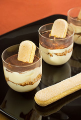 Traditional Italian dessert -  Tiramisu' dessert.