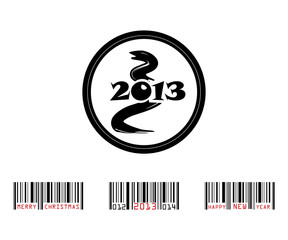 2013 year of snake with barcode