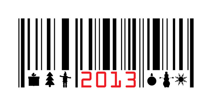 Greeting with 2013 year barcode