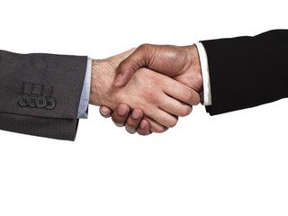 close up of business colleagues shaking hands