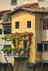 Fototapeta na wymiar Zamieszkania na Ponte Vecchio we Florencji