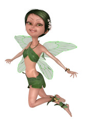 Green toon fairy