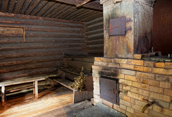 Brick oven in a Russian bath