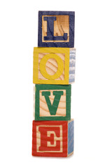 Love wooden blocks