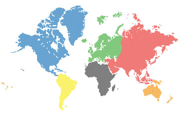 Weltkarte Punkte Vektoren