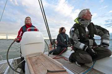 Sailing at sunset