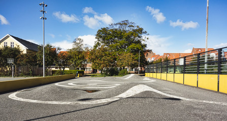 Fototapeta na wymiar Skateboard park in Esbjerg, Denmark