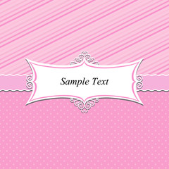 Decorative card template with frame, Vector