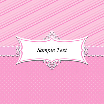 Decorative card template with frame, Vector