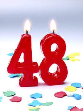 Birthday candle showing Nr. 48