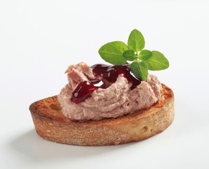 Toasted bread and pate