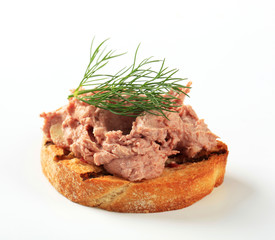 Toasted bread and pate