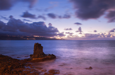 Obraz premium Gran Canaria, night shot from the edge of Las Canteras beach
