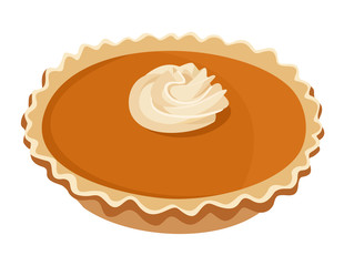 Fototapeta premium Pumpkin pie. Vector illustration.