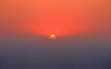 Sunset over Monolithos castle