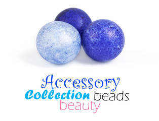 Color beads isolated on white
