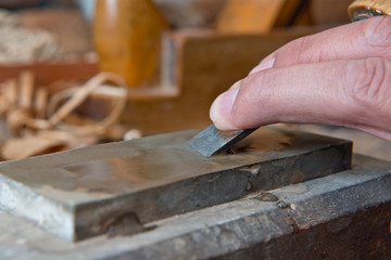 Stecheisen schärfen