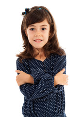Cute little girl with crosed arms