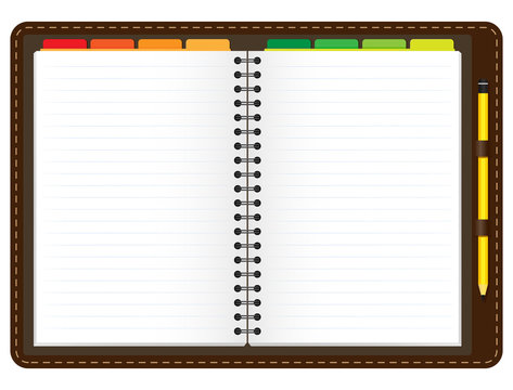 Leather agenda notebook