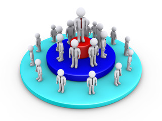 Businessmen leadership concept