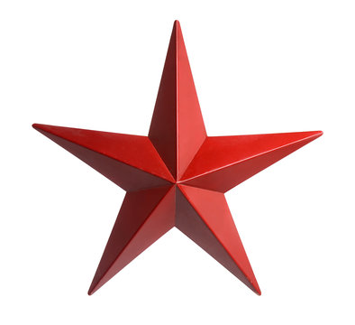 Red Star Isolated Over White Background