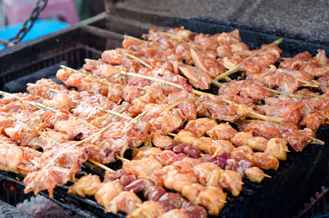 Chicken grill , thai street food.