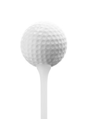 close up of golf ball texture on white background