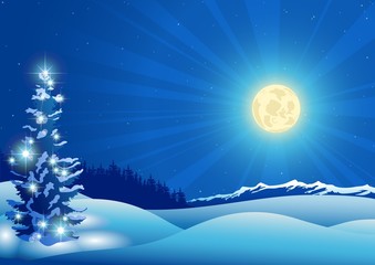 Naklejka premium Blue Christmas Background