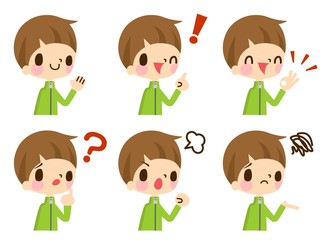 男の子　表情
