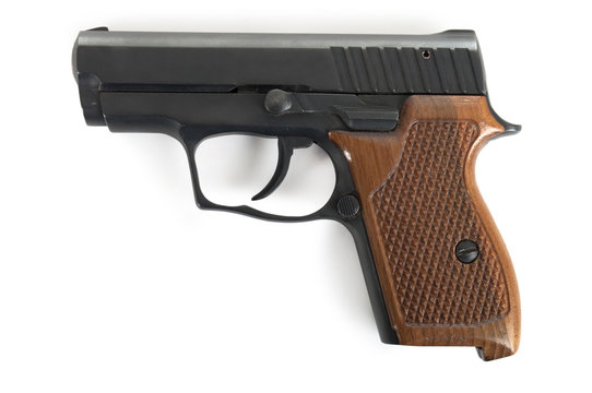 Handgun isolated on a white background