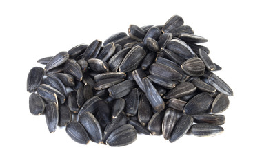pile of sunflower seeds isolated