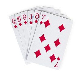 cards poker on white background