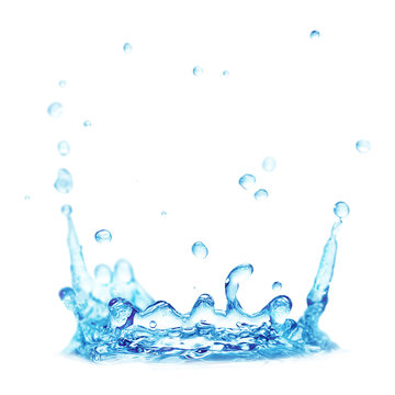 splash water isolated on white background