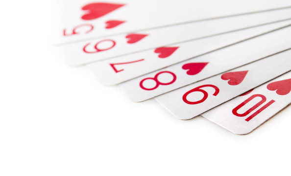 cards poker on white background